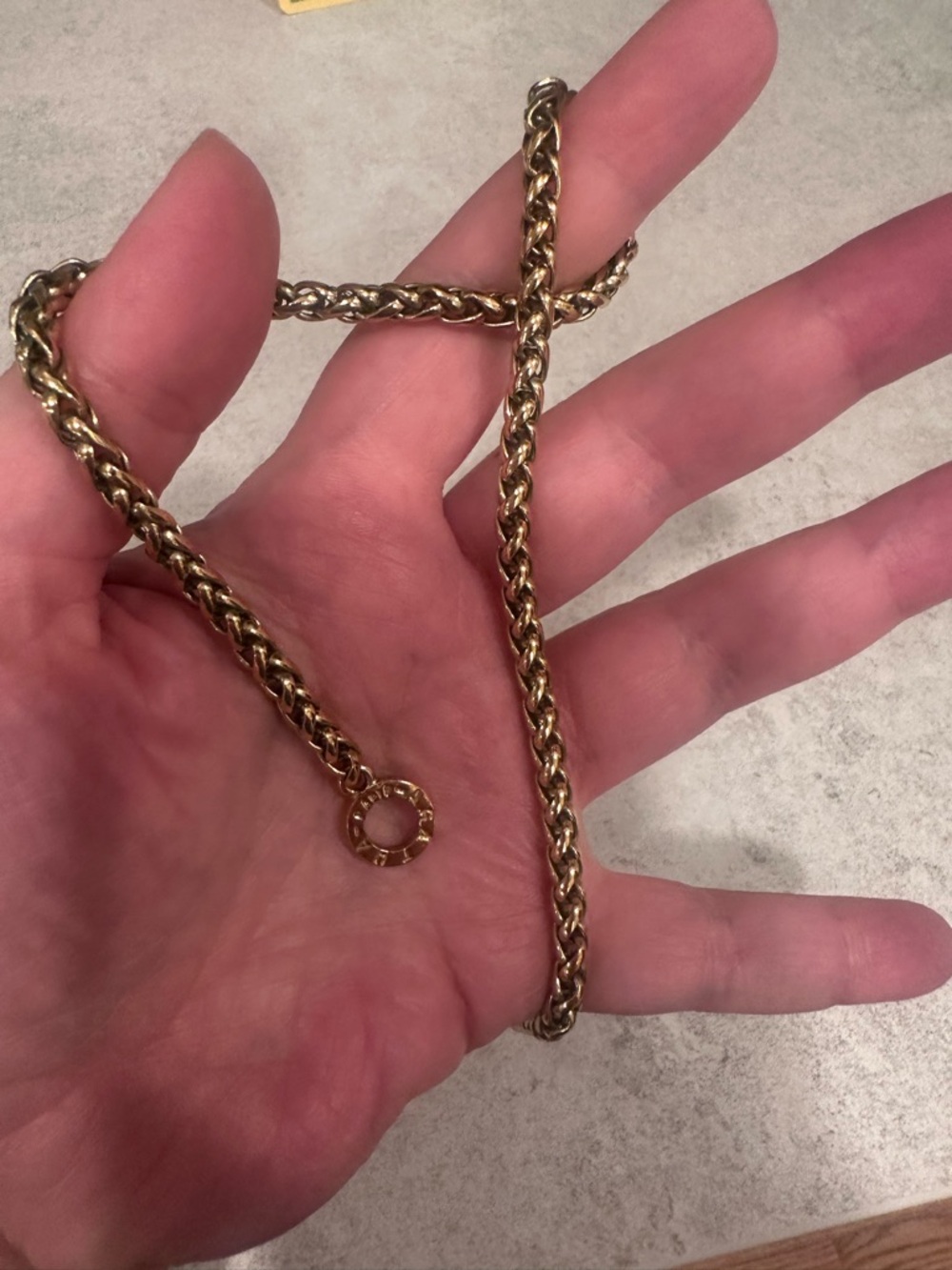 Gold Rope Chain Necklace, Bought in Paris